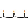 Mini Christmas Light Set - Orange - 20.25' Black Wire