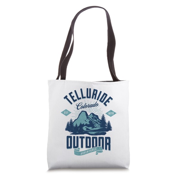 Telluride Colorado Outdoor Adventures Established 1878 Tote Bag