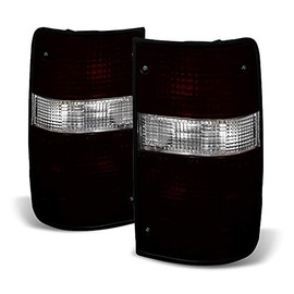 ACANII - For Red Smoke Factory Style 1989-1995 Toyota Pickup Tail Lights Lamps Left+Right