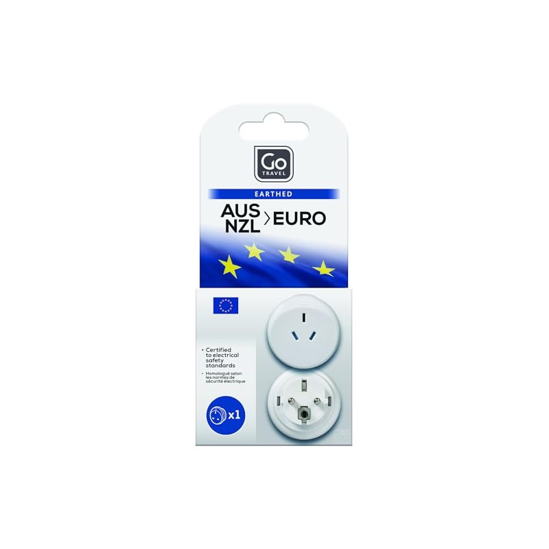 Go Travel AUS - EU Travel Adapter, White