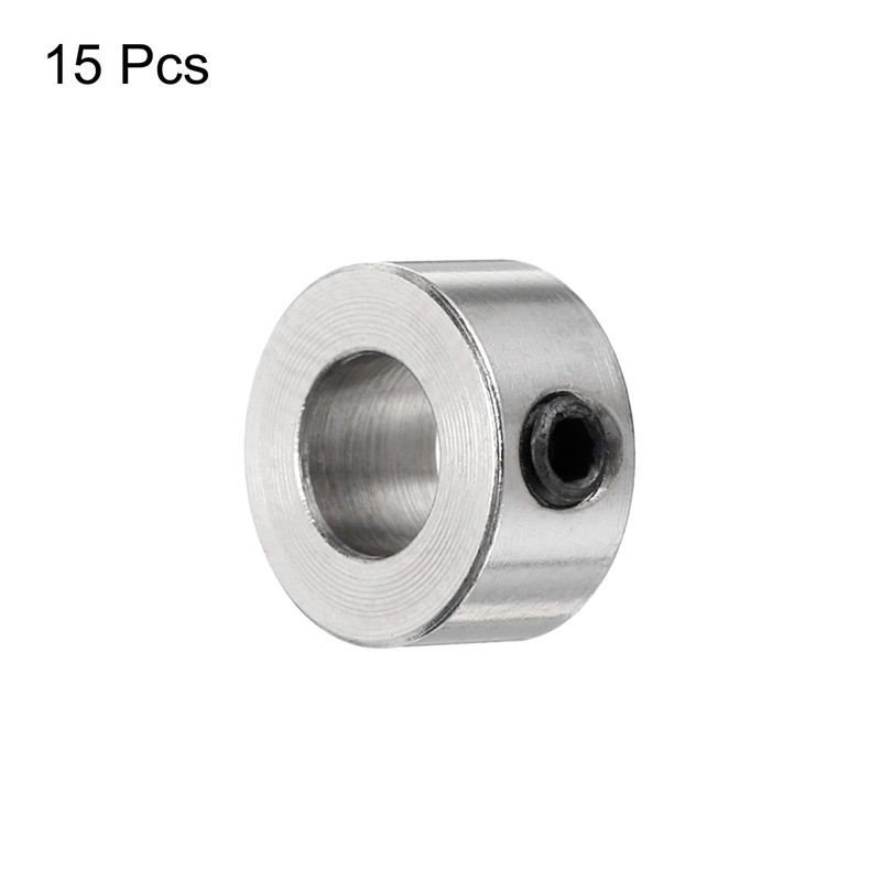 sourcing map 15pcs Set Screw Collars 5.05mm Bore Shaft Collars,