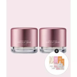 Jaminegyung JAMINKYUNG 미백 주름 탄력 광채 핑크 달팽이 크림 50ml (2개) [증정: 오일투폼 1ml+달팽이크림 1ml 체험분 JAMINKYUNG Whitening Wrinkle Elasticity Radiance Pink Snail Cream 50ml (2 pieces) [Gift: Oil Two Foam 1ml + Snail Cream 1ml Sample]