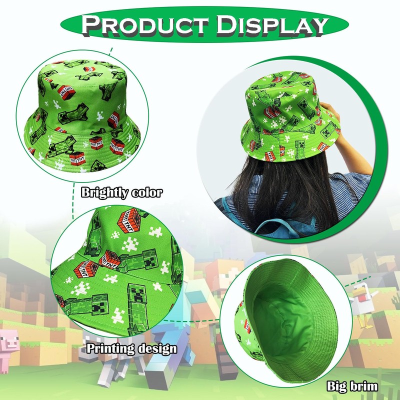 Yisound123 Reversible Bucket Hat