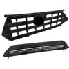 SEBLAFF Chrome Front Bumper Upper and Lower Grille Assembly Set
