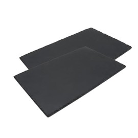 JIH Reptile Basking Platform, Natural Rock Reptile Food Bowl Tortoise Feeding Dish Habitat Decor. (40x25CM 2pcs)