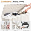 WOWLIVE Laundry Hamper with Wheels, 160L Handwoven Rolling Laundry Basket