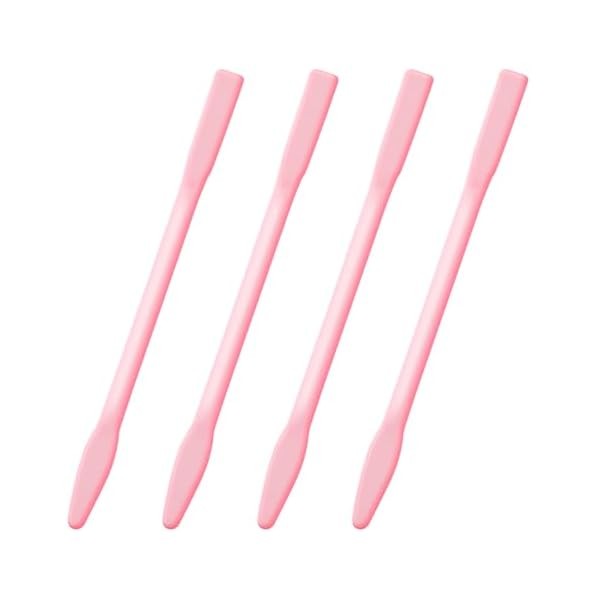 4PCS Non Stick Eyebrow Wax Sticks, Silicone Wax Spatula Reusable