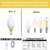 Frosted Candelabra Light Bulbs 40 Watt Equivalent, 4W Watt LED