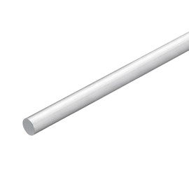 sourcing map 1Pcs 11/16"(18mm) Dia Round Aluminum Rod, 11"(280mm) Long 7075 Aluminum Round Rod Solid Lathe Bar Stock for Industry Construction DIY Crafts