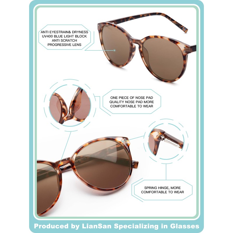Reading Sunglasses for Women with UV400 Protection Lenses,Large Frame Reader