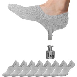 Falechay Trainer Socks, 8 Pairs, No Show Invisible Socks, Unisex, Black / White / Grey / Skin Colour, Sizes EU 35–38, 39–42, 43–46