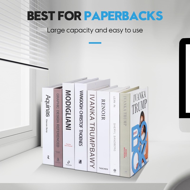Honagu Book Ends, Bookends, Metal Book Ends for Shelves, Bookends