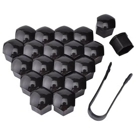 Nut Covers, Hexagonal Tyre Nut Covers, 20 Pieces Wheel Nut Caps, Universal Tyre Nut, Wheel Bolt Caps, Wheel Nut Cap with Removal Tool, 19 mm