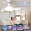 36 Inch Retractable Ceiling Fan with Lights Remote Control LED