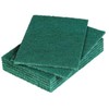 Heavy-Duty Scouring Pads, Microfibre, 23 x 15cm, Pack of 10, Green