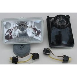 Hella 165mm Free Form DOT SAE H4 Replacement Headlamp Kit with Standard 60/55W H4 Bulbs