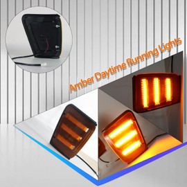 BINQIGOO LED Front Headlight Side Marker Lights for Toyota Pickup 4WD 1989-1991/4Runner 1990 1991 | Cornering Light | Amber Daytime Running Light | Park Light | Replacement OEM：TO2520124 | TO2521126