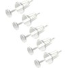 5pc 0.8mm 20g Stud Earrings Cartilage Piercing Flexible Bioflex Clear