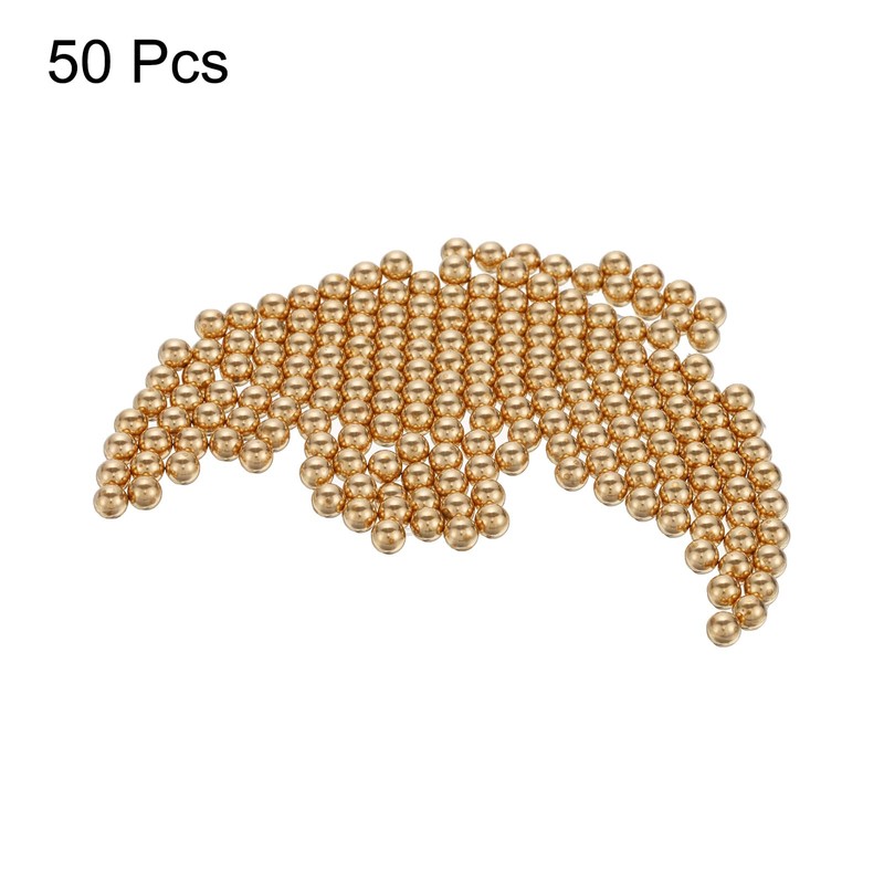 sourcing map 50pcs Precision Solid Brass Bearing Balls 3mm Industrial