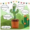 Dancing Cactus Electronic Talking Plush Toy with Lighting, Singing Cactus