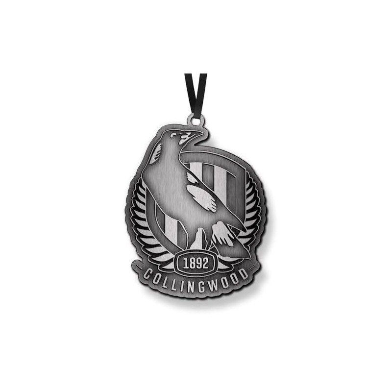 AFL Christmas Metal Ornament - Collingwood Magpies - Approx. 70