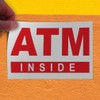 Decal Sticker Multiple Sizes ATM Inside Business Style U Business