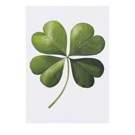 'Four Leaf Clover ' Temporary Tattoo - Water Resistant, Skin-Safe, Non-Toxic Transfer (TO00082805)