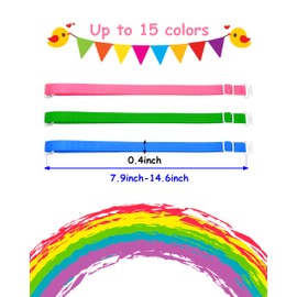 PET SHOW 150 Pack Dog Bow Tie Straps DIY Extension Strap with Adjustable Buckles 15 Colors Available Suitable for Almost All Types of Dog Bow Ties Cat Pets Neckties Accessories with Clips