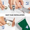 G128 Combo Pack: 5 Ft Aluminum Spinning Flagpole (Silver) &