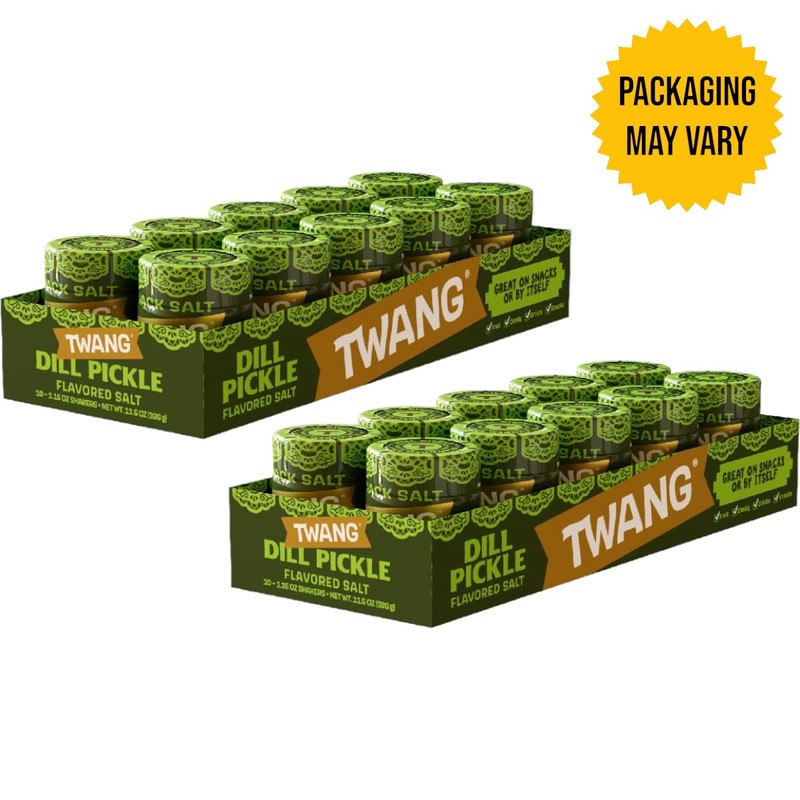 Twangerz Pickle Seasoning Salt Snack Topping, 1.15-Ounce Shaker (Pack of