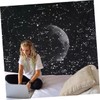 Zerodeko Cosmo Moon Tapestry Plush Decorative Hanging Cloth for Living