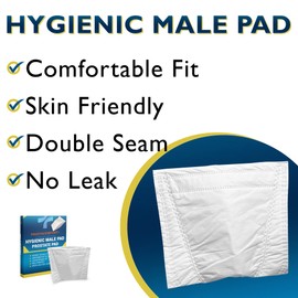 PROSTACOMFORT+ Hygienic Male Pad – 24 Pcs Incontinence Guards for Men Super Absorbent Urinary Drip Sleeves Prevents Leaks, Bad Odors & Stains – Oeko TEX Certified Bladder Control Pads for Men