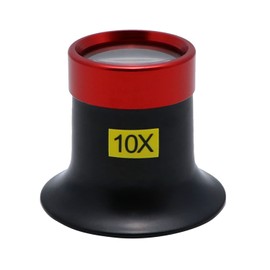 10X Eye Loupe Jewelry Magnifier Aluminium Alloy Magnifying Watchmakers Repair Tool for Gems, Stamps, Coins, Hobbies