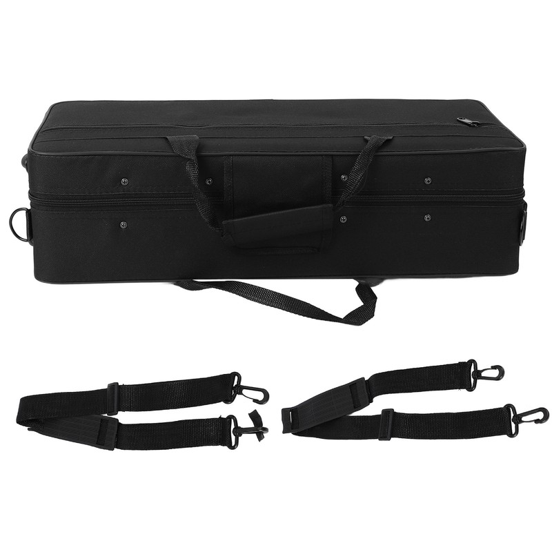 Trumpet Storage Box with Shoulder Strap Multiple Compartments Oxford Cloth