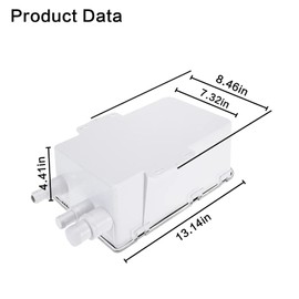 Yesinaly Shower Sump Pump for Boat Marine RV - 12V 750GPH Multi Port All-in-one Shower Sump Pump System, Small Drain System Kit with Multiple Inlet Ports