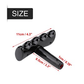 Qiilu Jeep Shift Knob, T-Handle Shape Car Gear Shift Lever Knob Shifter Fit for Jeep Wrangler 2008-2016/Jeep Liberty 2011-2015/Jeep Grand Cherokee 2011-2013/Jeep Compass 2009-2015(Black)