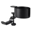 Under Desk Headphones Stand 360 Degrees Rotation Desktop Water Cup