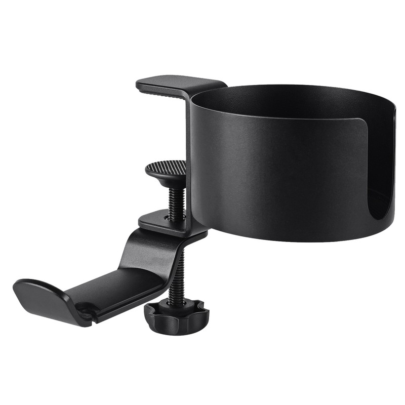 Under Desk Headphones Stand 360 Degrees Rotation Desktop Water Cup