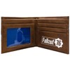 Fallout 76 Gold Metal Badge Vault-Tec Cog Emblem Bi-Fold Wallet