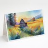 Montana Bitterroot in Watercolor Greeting Cards and Envelopes Pack of