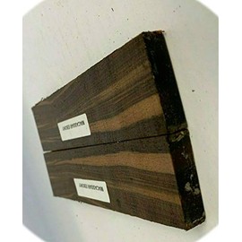 1.5" x 3/8" x 5" Macassar Ebony Lumber Blank DIY Material Makers Book Match, Wo-0071Z Wood Craft Supplies by InnaBest