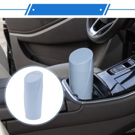 VekAuto 1 Pcs Car Trash Can 3.1" Width 7.9" Height Trash Bin Auto Portable ABS Light Blue Car Cup Holder