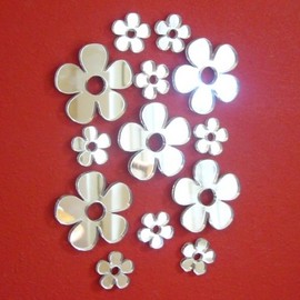 Super Cool Creations Pack of 10 Daisy Mirrors - 6cm x 5cm
