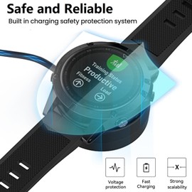 Intended for Garmin Vivoactive 4 4S, Instinct Instinct 2 2S Charger Charging Stand Dock Station Cradle for Fenix 7 7S 7X 6 6S 6X 5 5S 5X,Forerunner 935 945 245 45,Approach S10 S40 S62,Venu Smartwatch