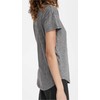 Madewell Women's Whisper Cotton Rib Crewneck Tee, Heather Iron, Grey,