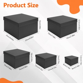 KXVXXV DIY Überraschungsbox Süßigkeiten, 5-lagige Geschenkbox Explosionsbox Geburtstag Schwarz Explosion Überraschungsbox für Geburtstag Jubiläum Valentinstag Weihnachten