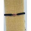 Evil Eye Macrame Black Cord Bracelet Bad Energy Protect Round