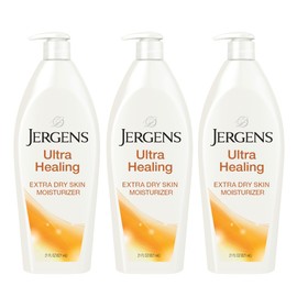 Jergens Ultra Healing Lotion for Extremely Dry Skin, Moisturizer to Relieve and Repair Rough Spots, Improves Skin Texture, Hand and Body Lotion with Vitamins E, C, & B5, 21 Oz (Pack of 3)