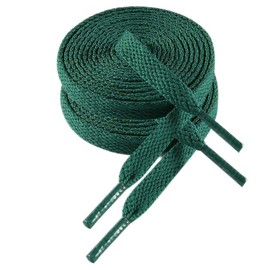 VSUDO 43 Inch Flat Dark Green Shoe Laces for Sneakers, Shoelaces for Sneakers, Replacements Shoe Strings for Women or Men (1 Pair-Blackish Green-110CM)