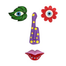 Tree Face Decoration Resin Multi Colors Handcrafted Funny Tree Art Decoration for Home Outdoor